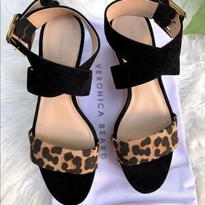 VERONICA Beard Hurley cork wedge platform sandals mix media NWOT women size 6.5